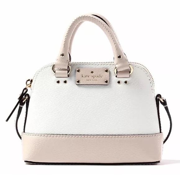 KATE SPADE NEW YORK Wellesley Mini Rachelle Crossbody Top Handle Leather - Picture 1 of 16